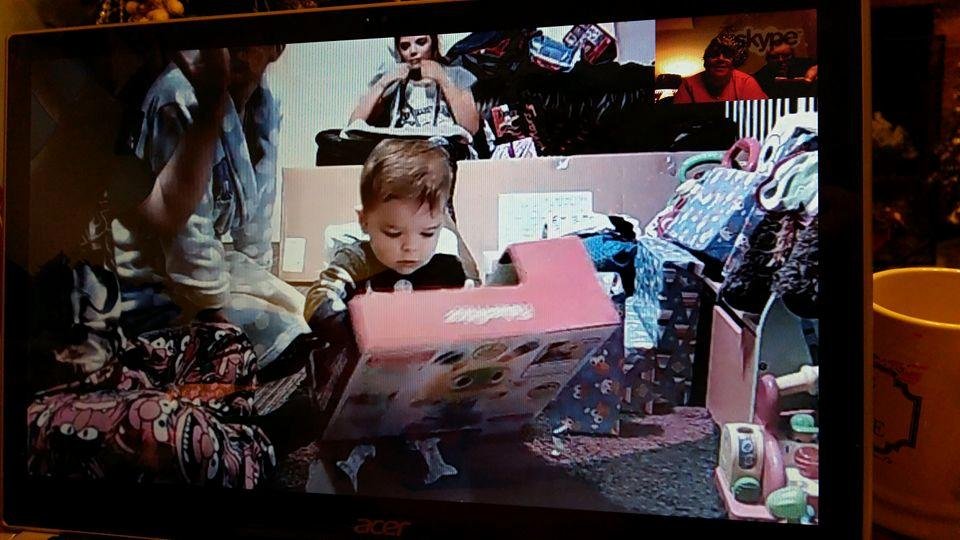 Great to see the wee man on Skype opening his crimbo boxes lol