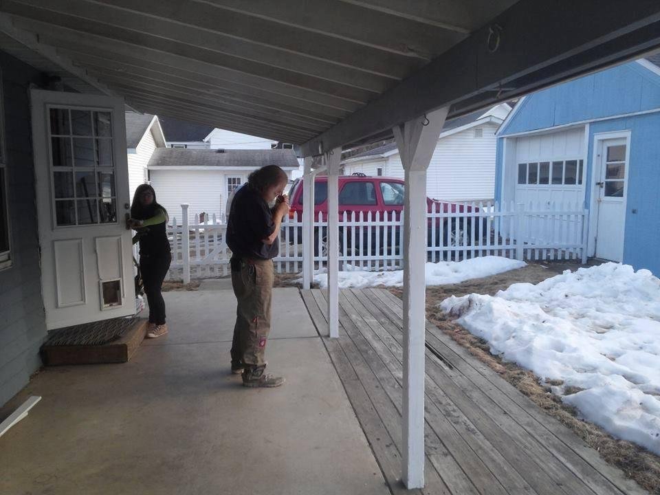 Back patio and Garage