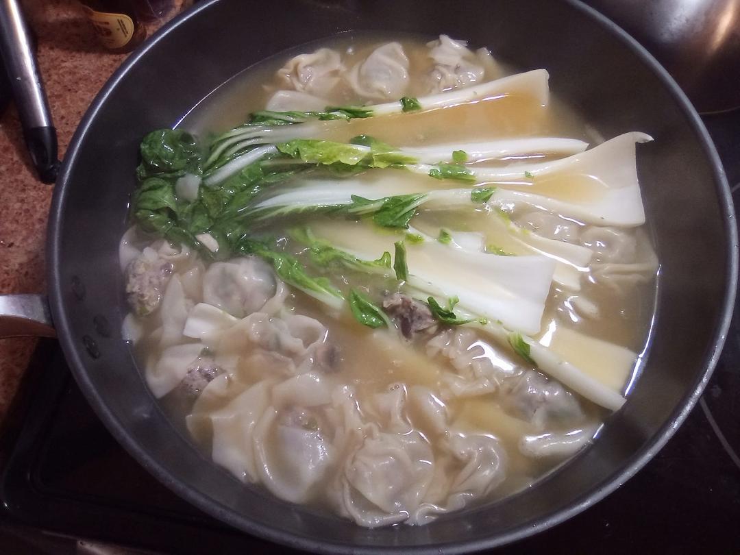 This is the first attempt I've made at some of the new Chinese recipes that I want to learn how to cook. Wonton Soup.