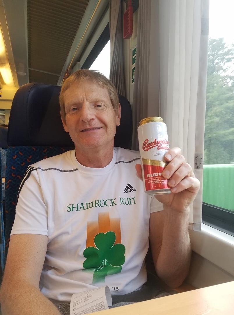 Had my first Czech beer on the train to Prague today, but dang, it was a Budweiser!