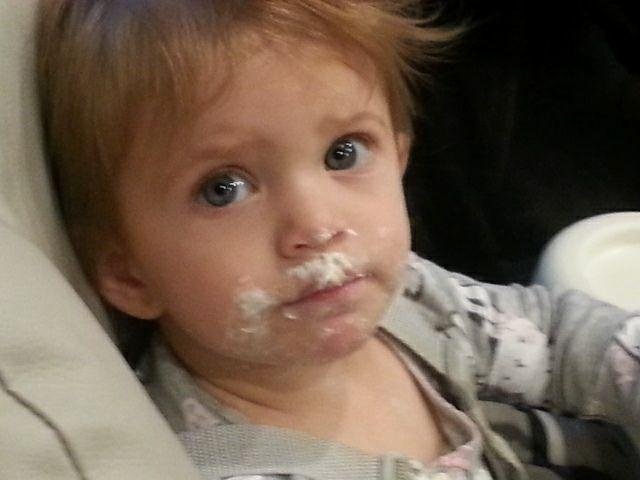 She loves cream cheese!