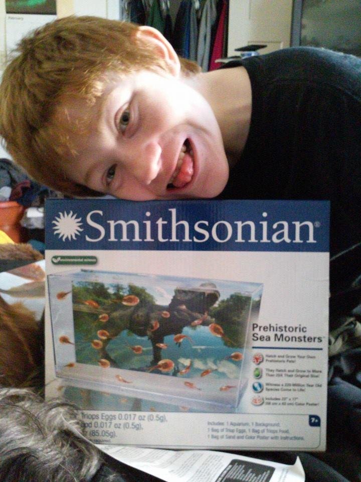 One of My birthday boys gifts. He now has his own dinosaur. HAPPY BIRTHDAY JACOB !!!