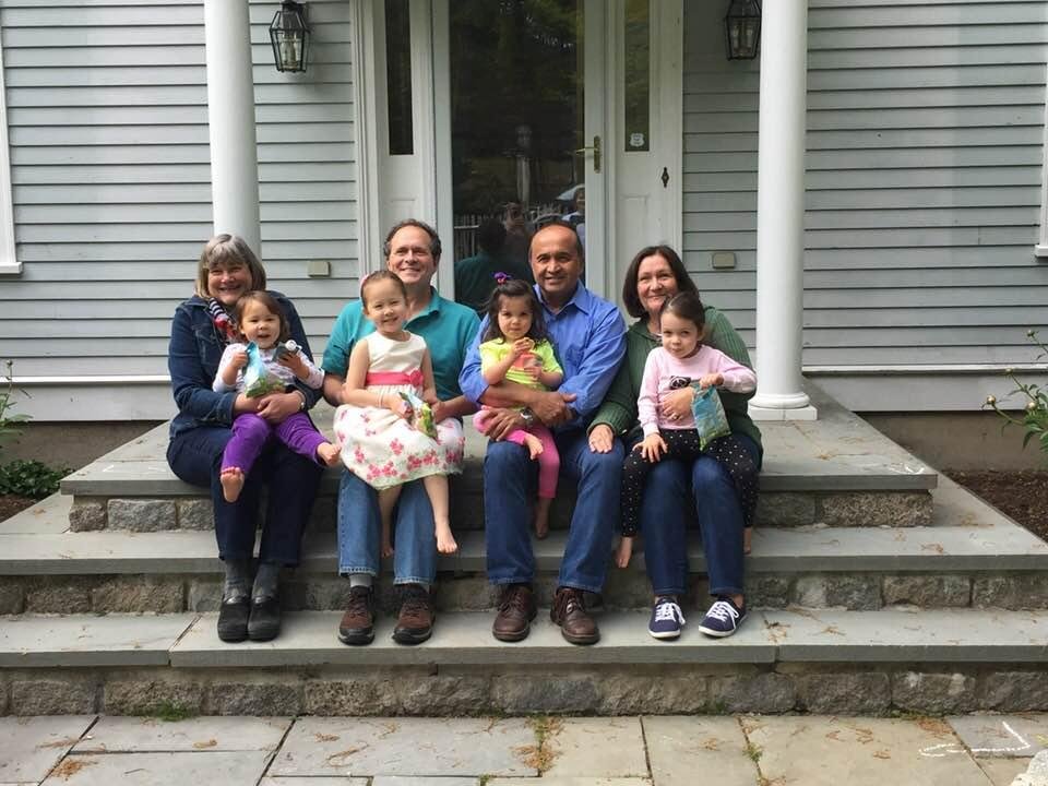 High School friends, Dwight and Pam Neves, and our granddaughters!