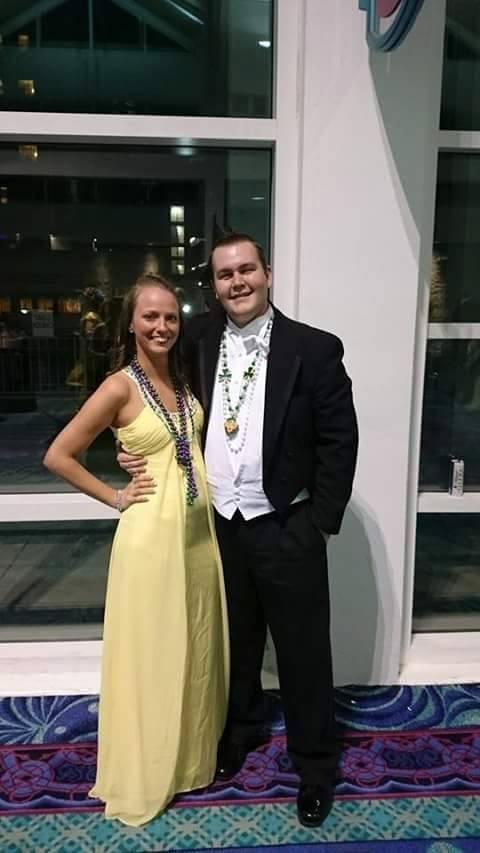 My grandson Damien and his fiance Jennie at the Mystic Ball. Click to view full length.