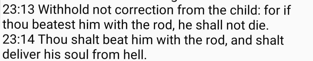 Proverbs 23:13-14