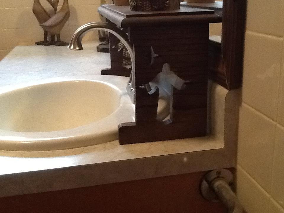Here is a side view of my last post. It's much easier to see in person. Lol! It's a image of Jesus and a star.