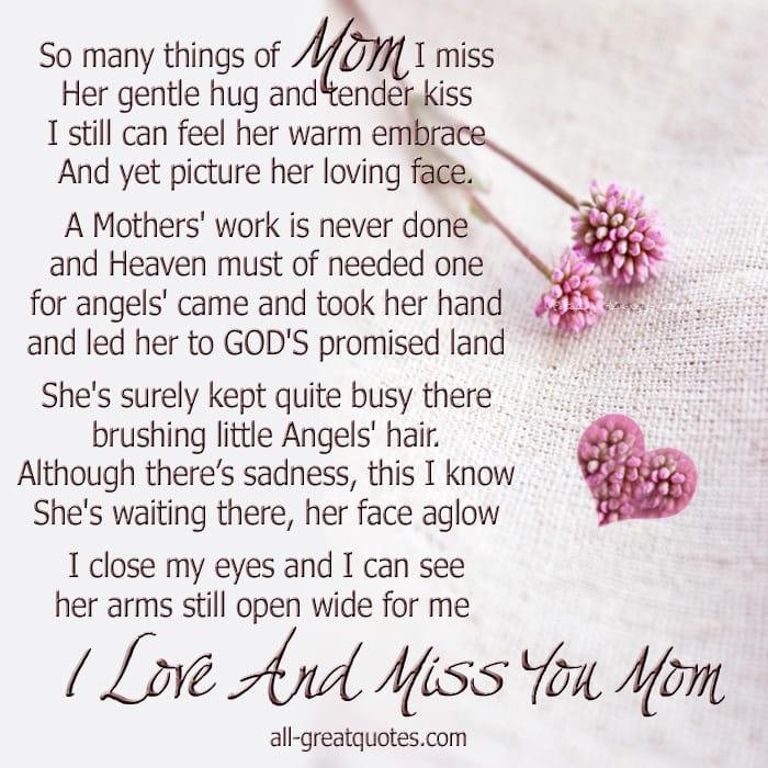 My loving mom went to heaven 9 yrs ago today, I LOVE AND MISS YOU MOM!!!