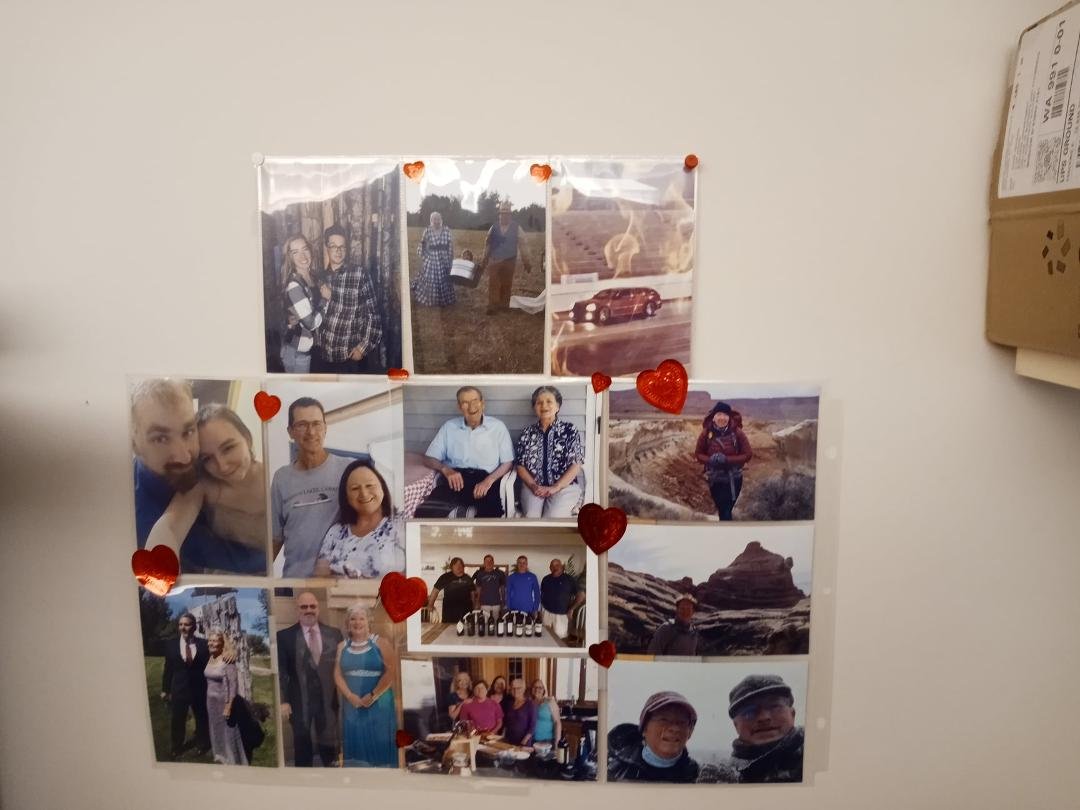 My wife made me this wall of photos for Valentines day. Cool!