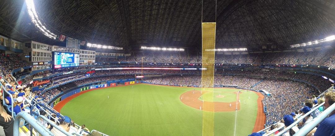 Panoramic view from the cheap seats😀 7-3 Jays, top of the 8th...
