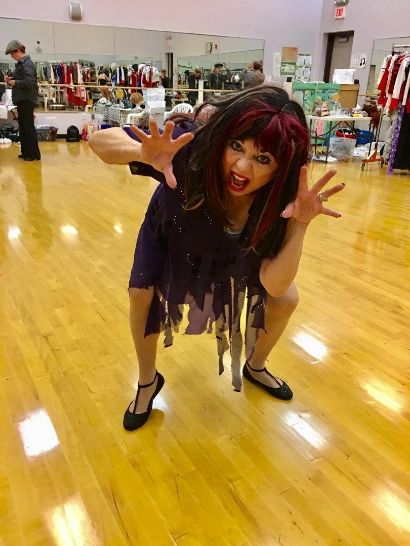 Practicing my Zombie moves for Thriller.