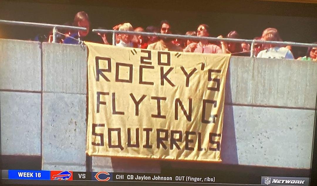 This is a sign I made to support Rocky Bleier of the Pittsburgh Steelers. My brother David and I started a fan club and that sign hung in the end zone of Three Rivers Stadium for every home game between 1973 and 1980... Thi