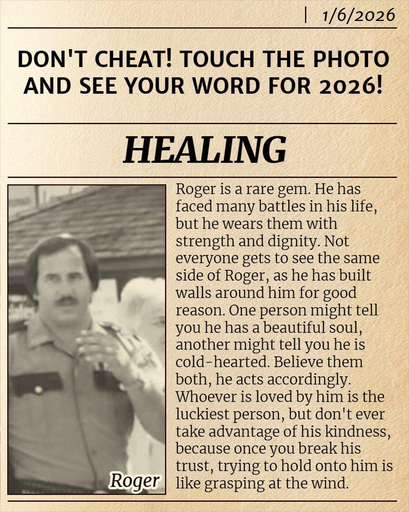 Don't Cheat! Touch The Photo And See Your Word For 2026!