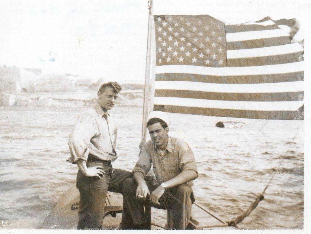 Over 58 years ago in the Med off the coast of Sicily (I think) on the USS Sea Robin.. Great memories..