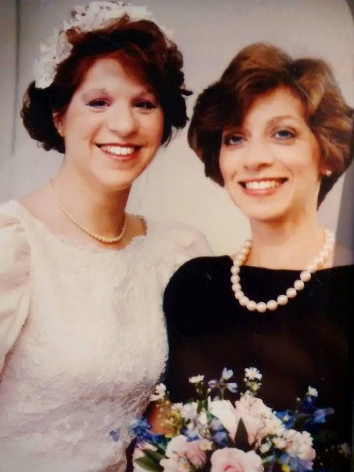 My wedding day, June 9, 1991, with my late sister Sue. I miss her every day.