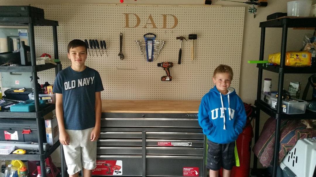 Best fathers day ever i thought im getting a tie and i got a work benchmark from my boys and beautiful wife thank you guys.