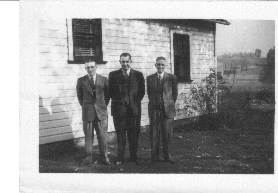Another family pic, this one is Uncle Arthur Miles, Uncle Lester (or Leslie?) Miles, and Grandpa Ralph Miles. Think it may have been taken at Uncle Arthur & Aunt Ethel's house on Mansfield-Lucas Rd., possibly in the late 40