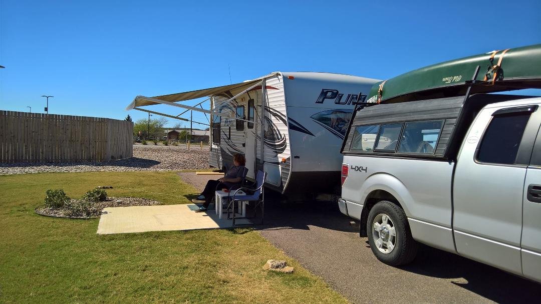 Nice RV spots , full hookups $15.00 a night.
