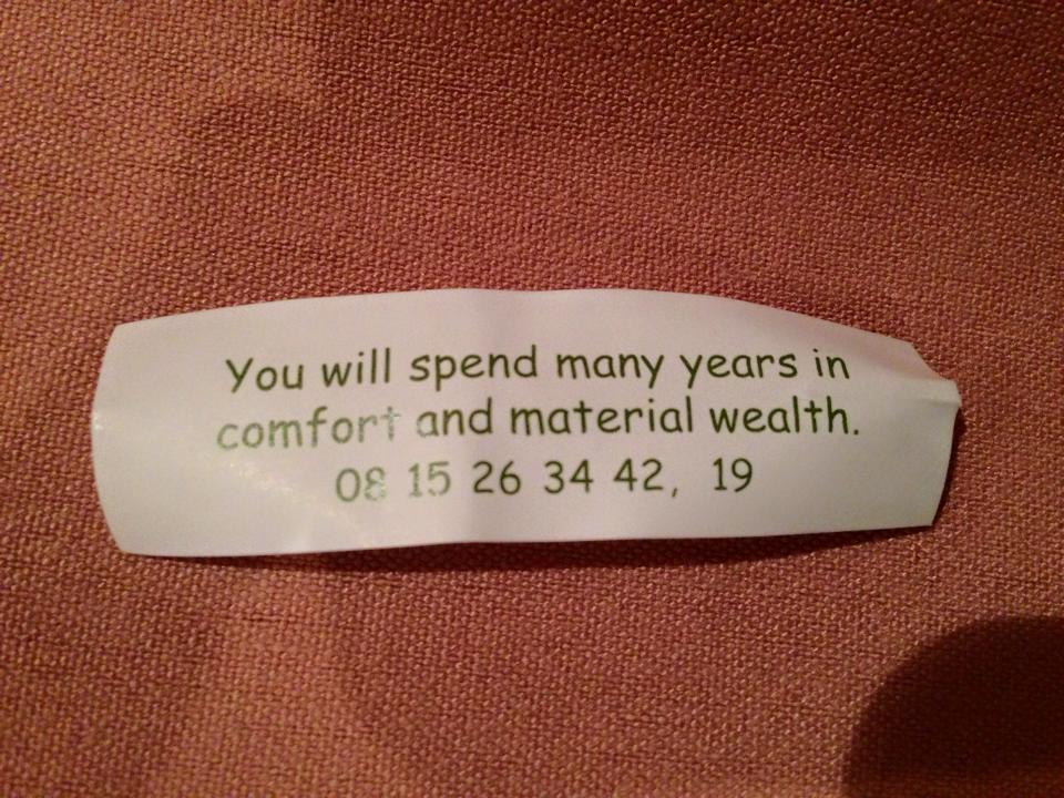 ITS OFFICIAL!!!! I'm the winner of the lottery!!!! My fortune cookie told me so!!! I'm rich biotch!!!!
