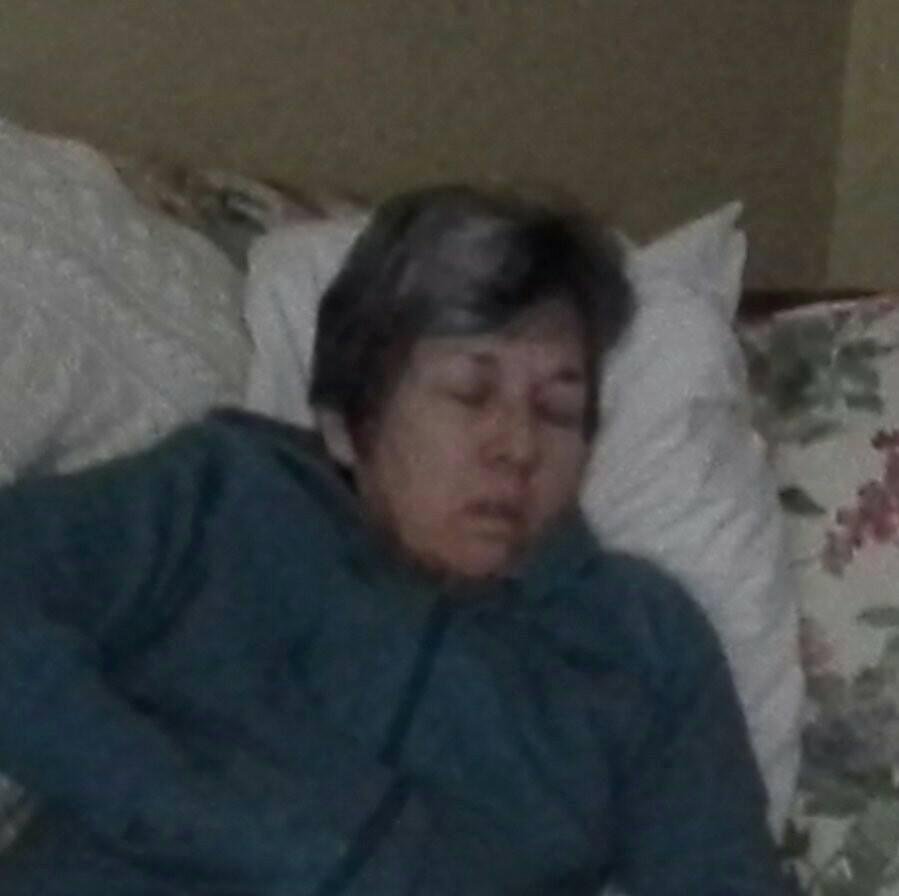My sweetie is taking a quick nap. She says she don't nap. I have the proof. Haha ha