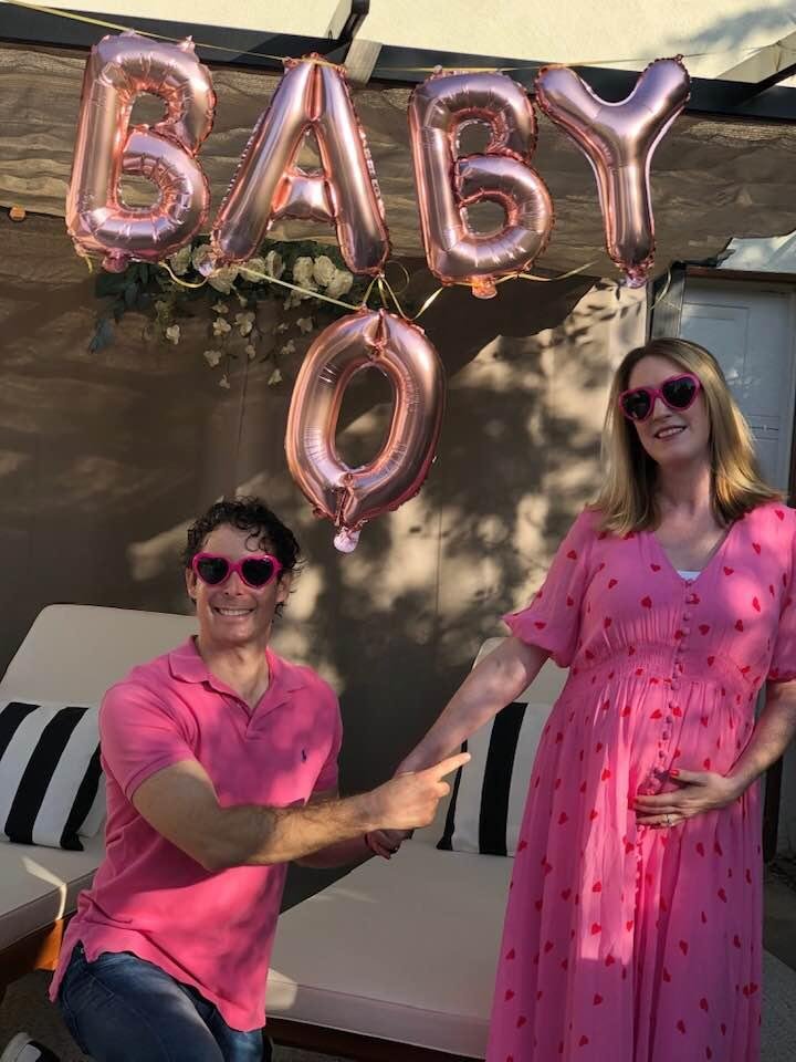 Son Alden and his wife, Tiffany are expecting a baby girl next month.  The shower in their garden in Los Angeles was beautiful !!!