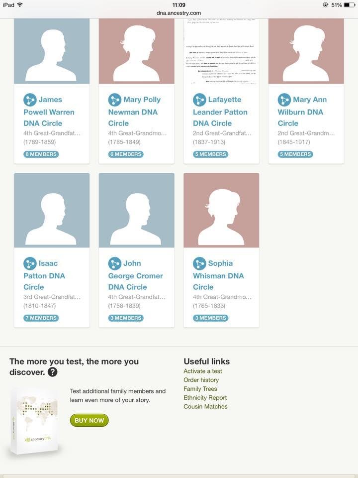 Wife DNA circle matches
