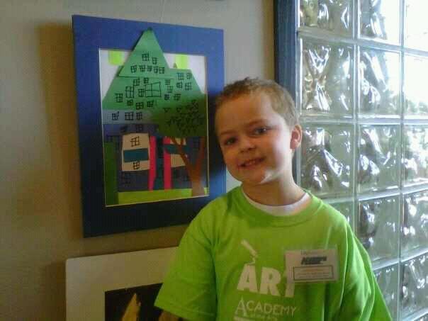 Cam's art show. Love that guy!