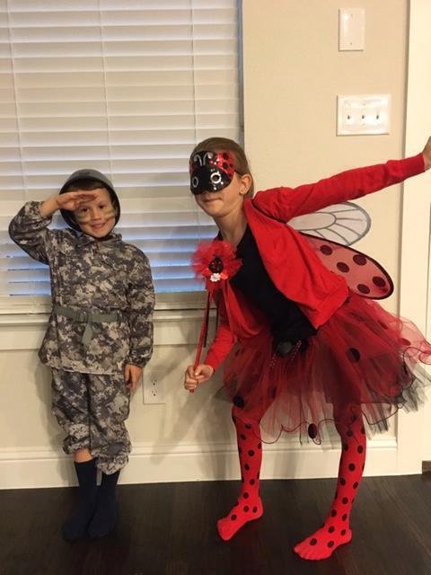 Walked with Lady Bug and a Soldier. Oh, and a glass of wine. Just like the old days.