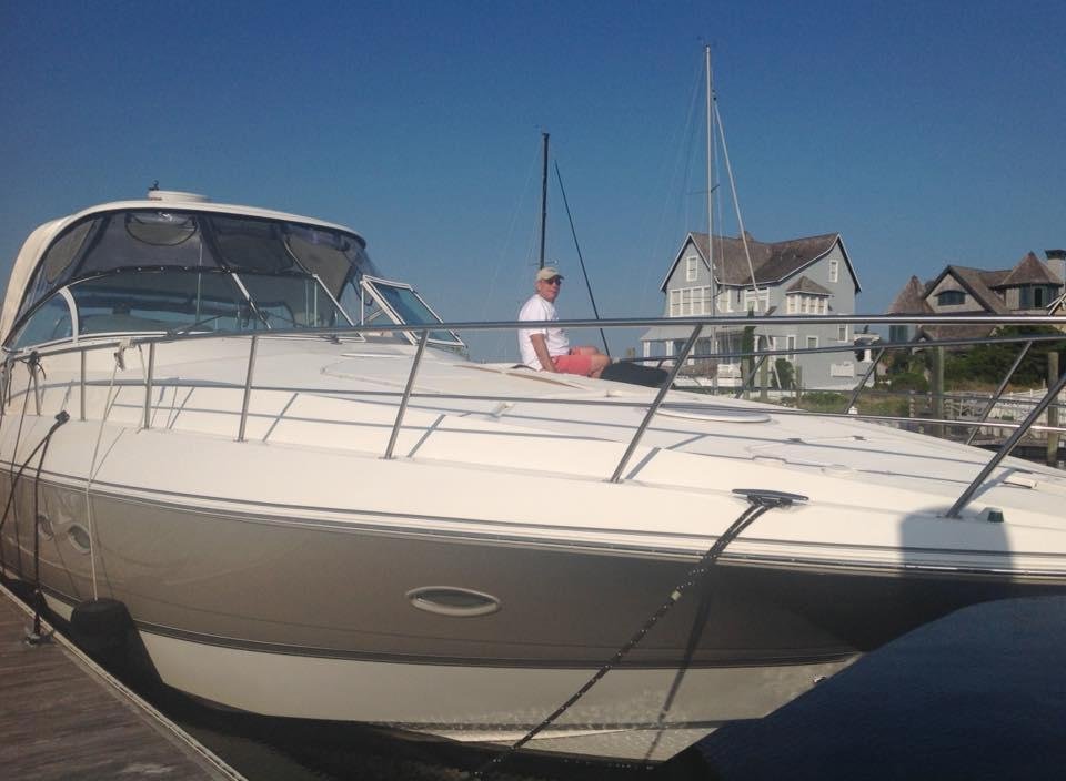 Capt. Jim checking fenders.
