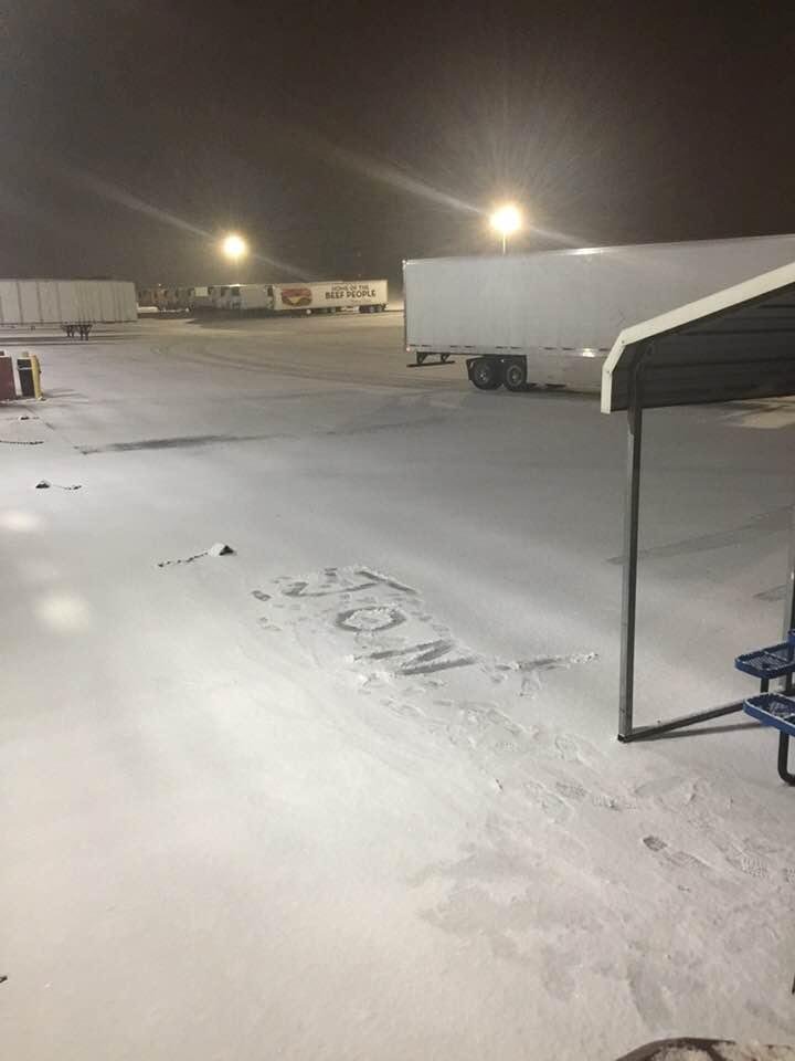 It’s snowing