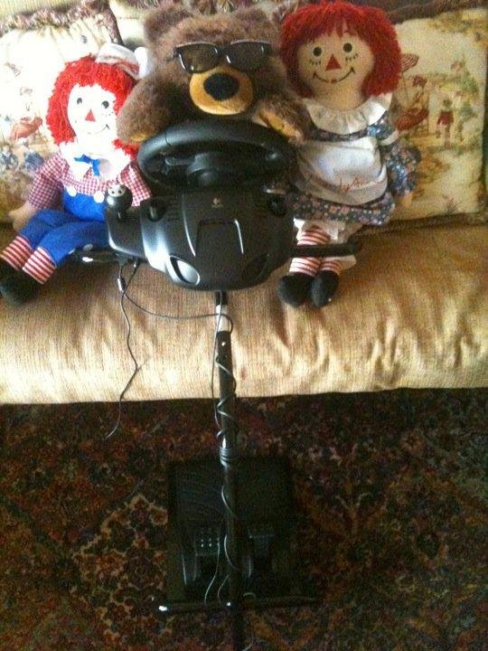Yahoo!!
Just got my wheel stand in today so I can NASCAR till I'm blue in the face!!!!
Checkout the Outlaws ( I mean Inlaws next to me,, LOL,,$))))
PSN: ZzTop-CheapSungl