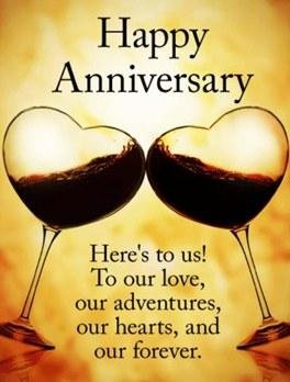 Happy Anniversary to my wonderful husband! I love you to the moon and back!
Here's to many more happy years together!
