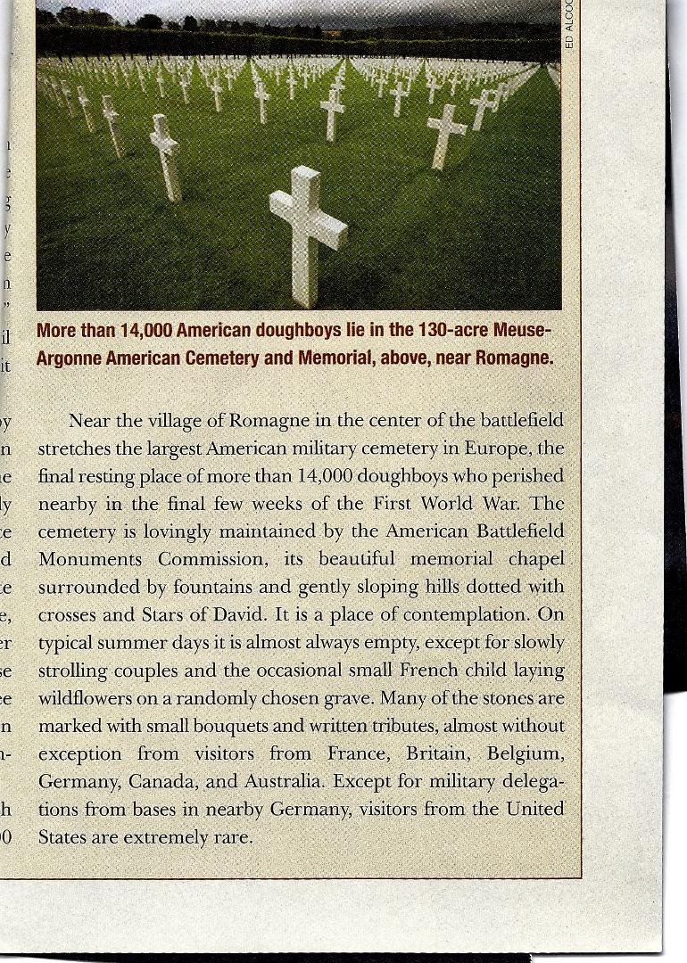 WW1 --More than 14000 American soldiers rest here, about 2 hours from Paris.