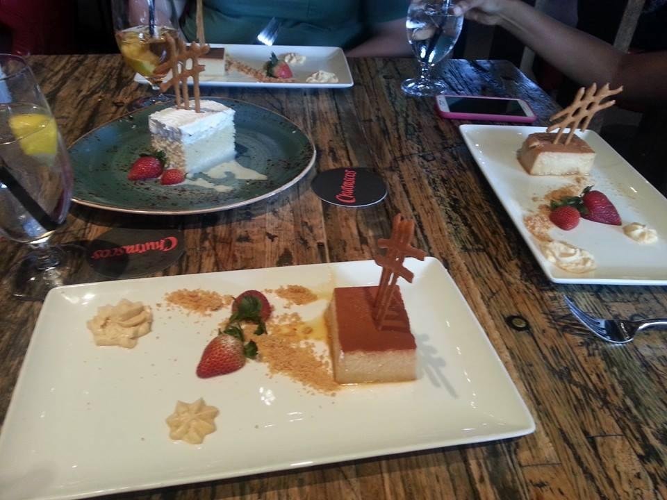 birthday cake too. flan and tres leches. yummy. thank you ladies.
