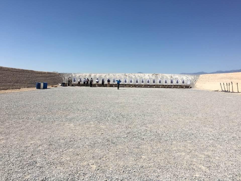 Sammy Anderson and I finished our two day tactical hand gun course just now. We shot the targets from where I took this picture - 50 yards. At the other end of the spectrum we learned how to shoot an attacker in an elevato