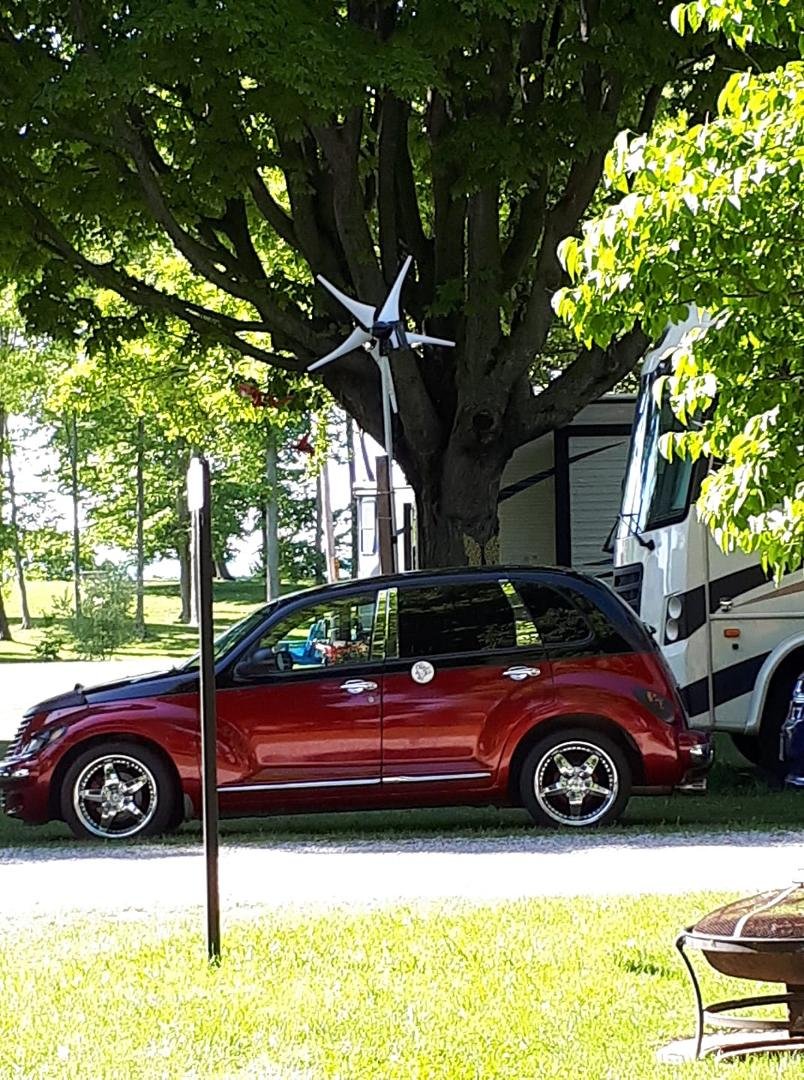Wind powered pt cruiser lol