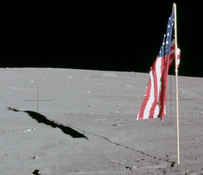 Apollo 12 American Flag. Had broken extension
