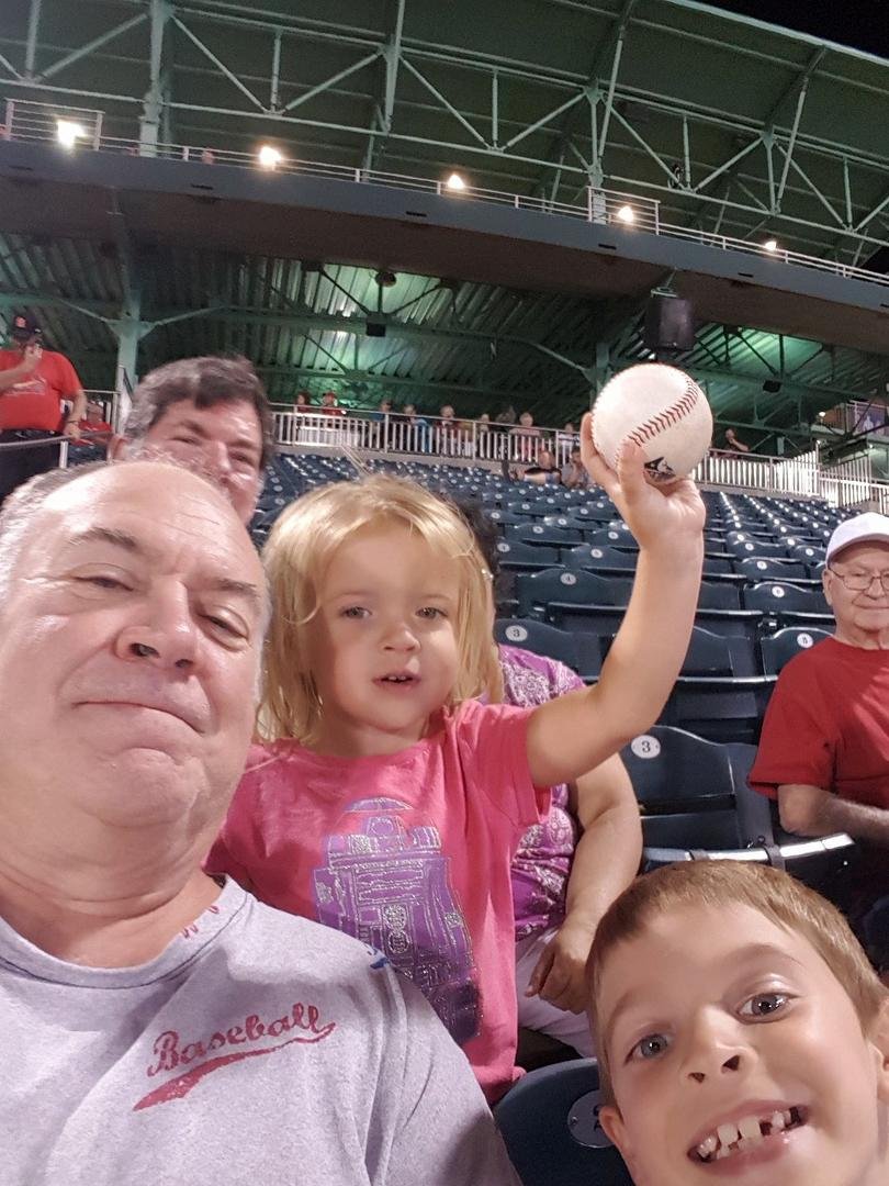 Having fun at the game