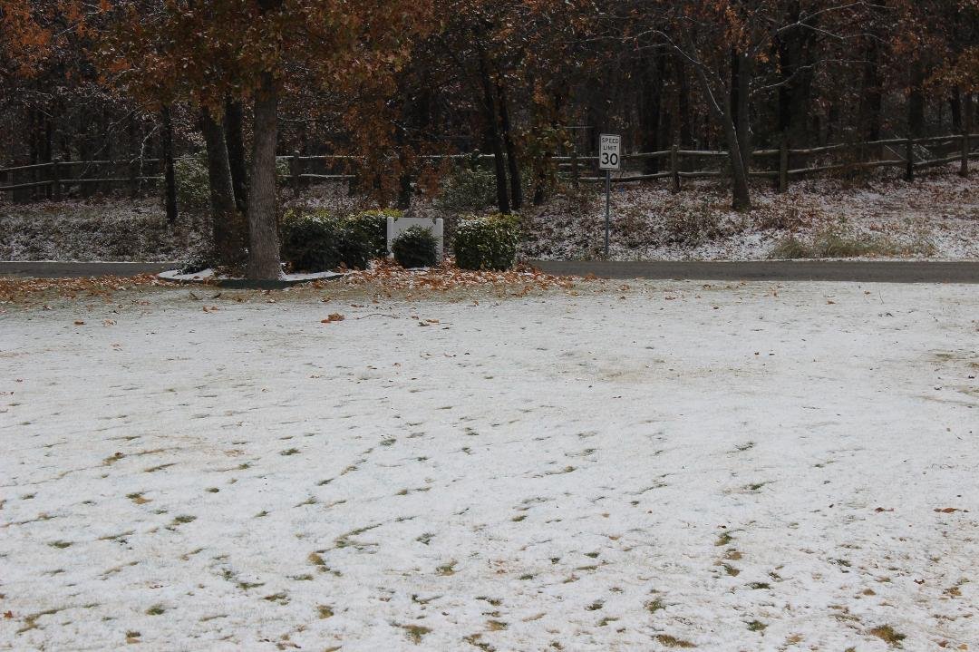 The first snow of the year in Oklahoma