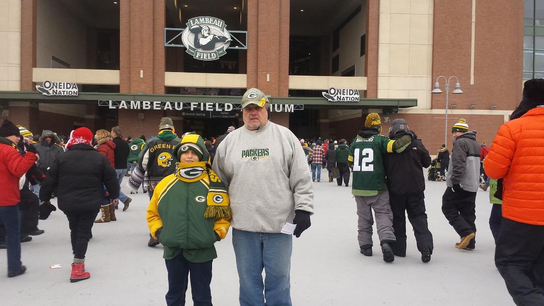 Zach at his 1st Packer Game
