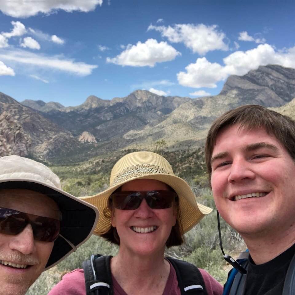 Enjoying beautiful Las Vegas weather. Hiked white rock loop.
