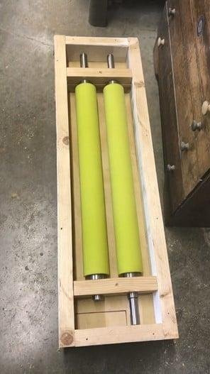 in the process of restoring a Delta 25 inch planer, the outfeed rollers need recovering. Western Roller in Bend Oregon was selected for the job. Their work was quick, accurate, and of the highest quality. I would recommend