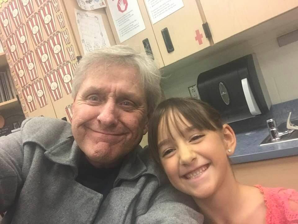 Alyee and pappa Mow at grand parents day!