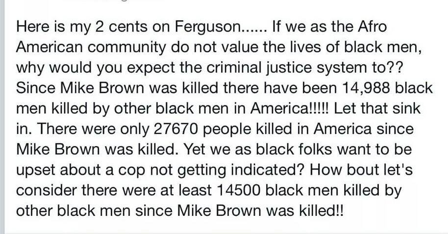 If u are not rioting and marching in protest over someone u know that has killed another black man, then why are u rioting and marching because a white man has killed a black man?!! Every Black man killed by another black