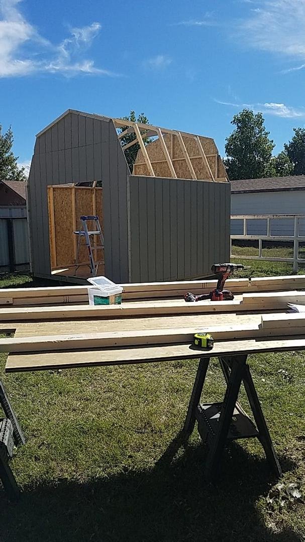 Barn raising with my brother in law
