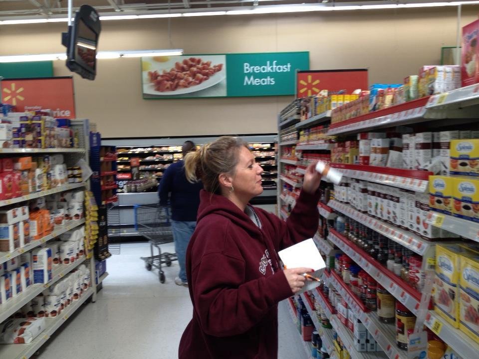 At Walmart with my lovely daughter shopping for some good Thansgiving treats!!!!