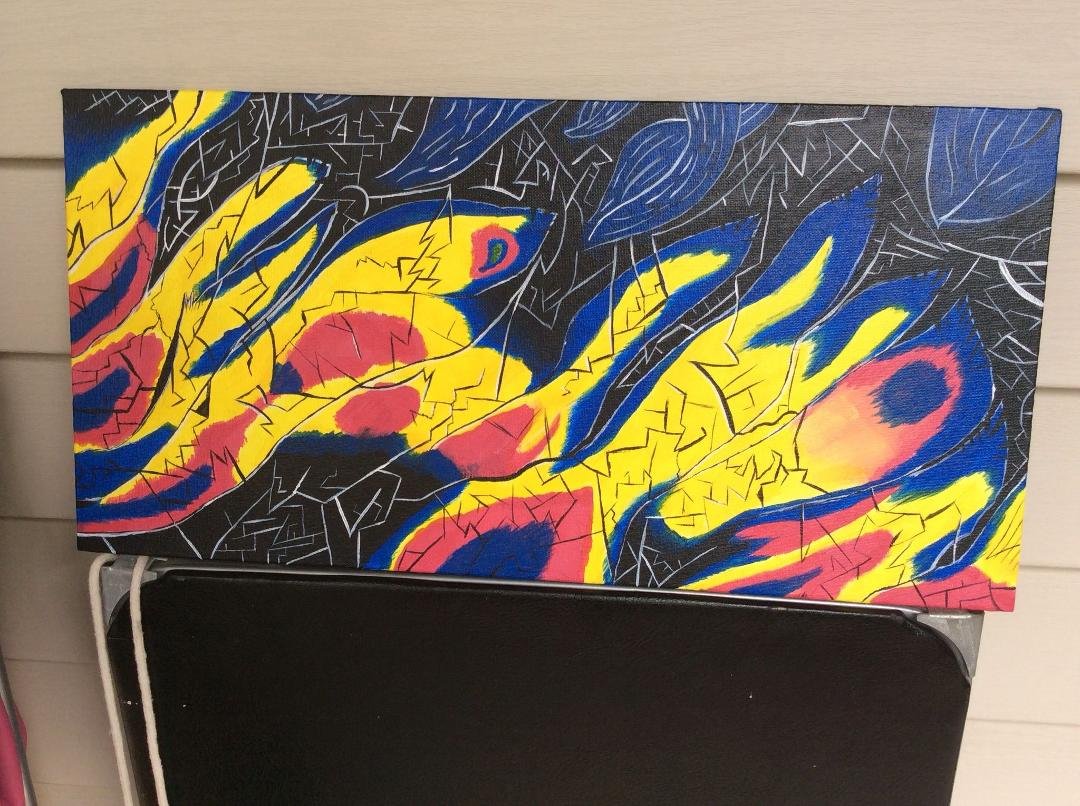 Check out this beautiful painting by my daughter in Art class.