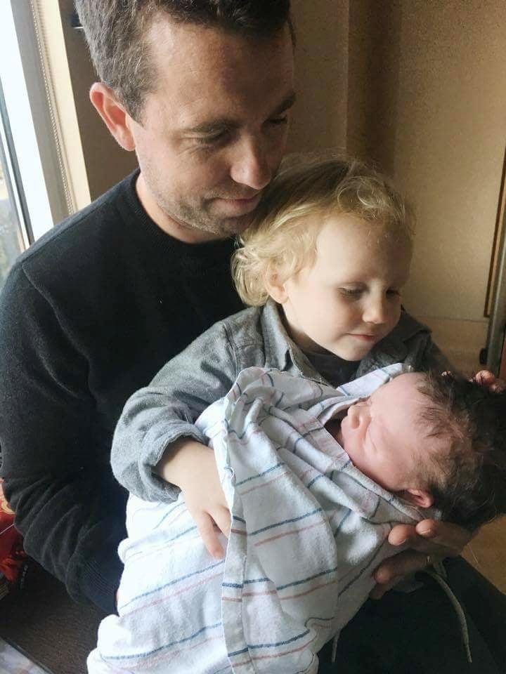 My Son and his 2 boys. So proud of Cliff and Natalie blessing me with a 2nd Grandson. Owen Hart Whearley.