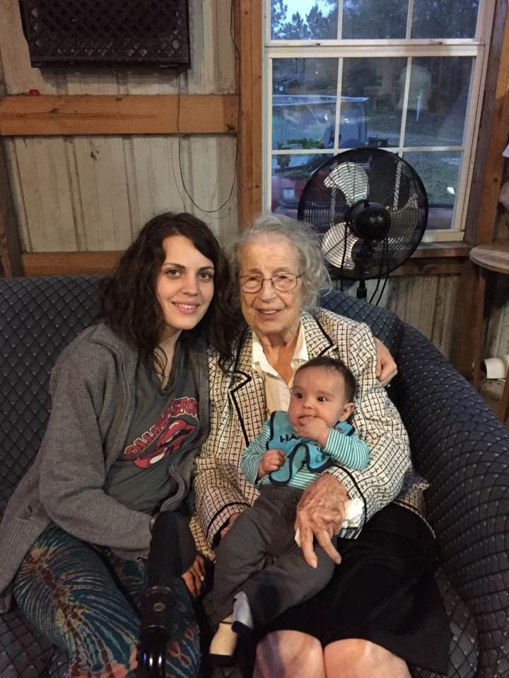 Crystalin, Jude and Nana at her 96th birthday.