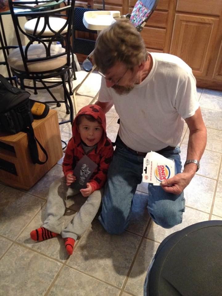 Pops Birthday, but Bub is pretty sick.