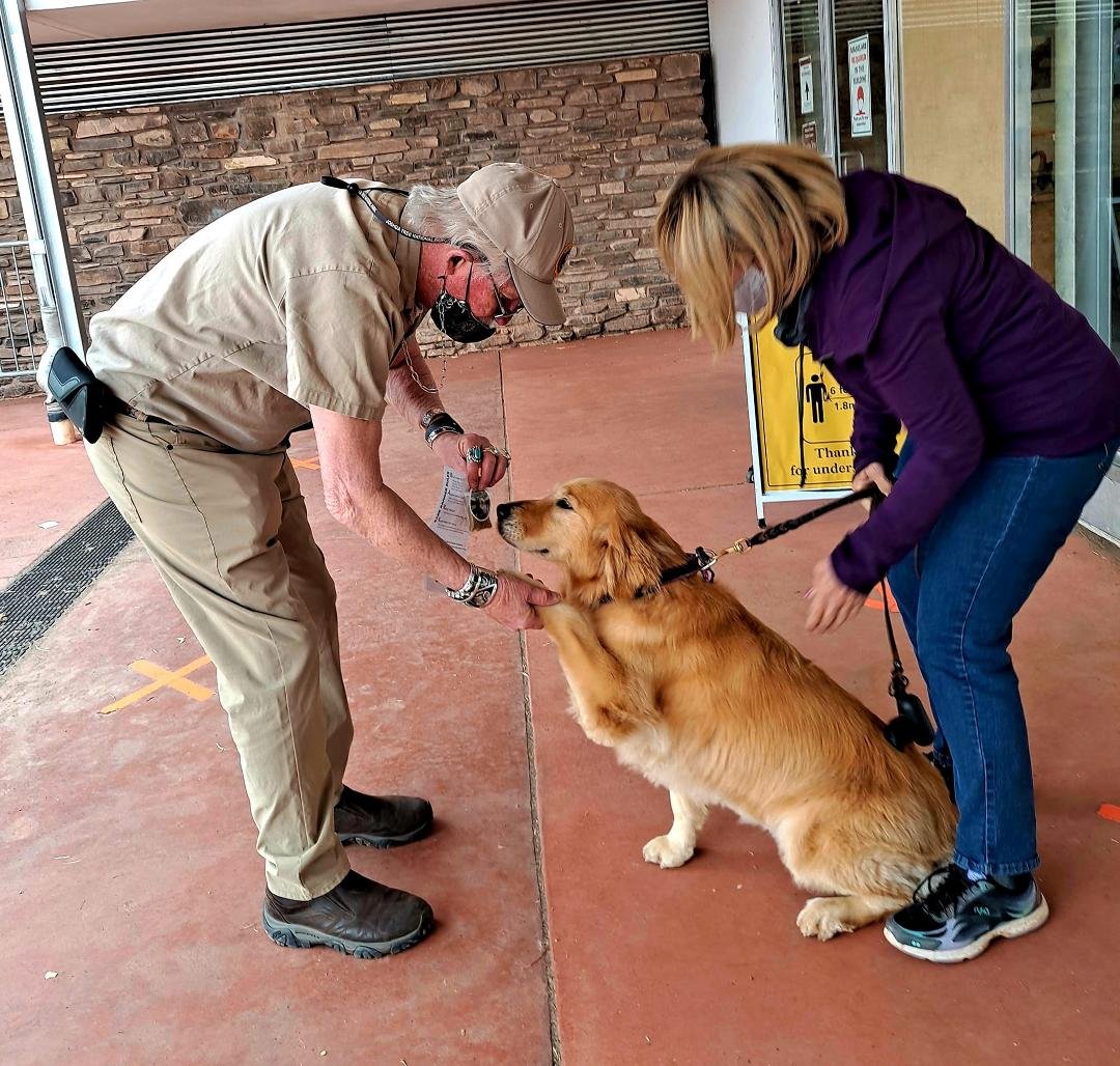 Sami receiving her canine park ranger badge ❤️
